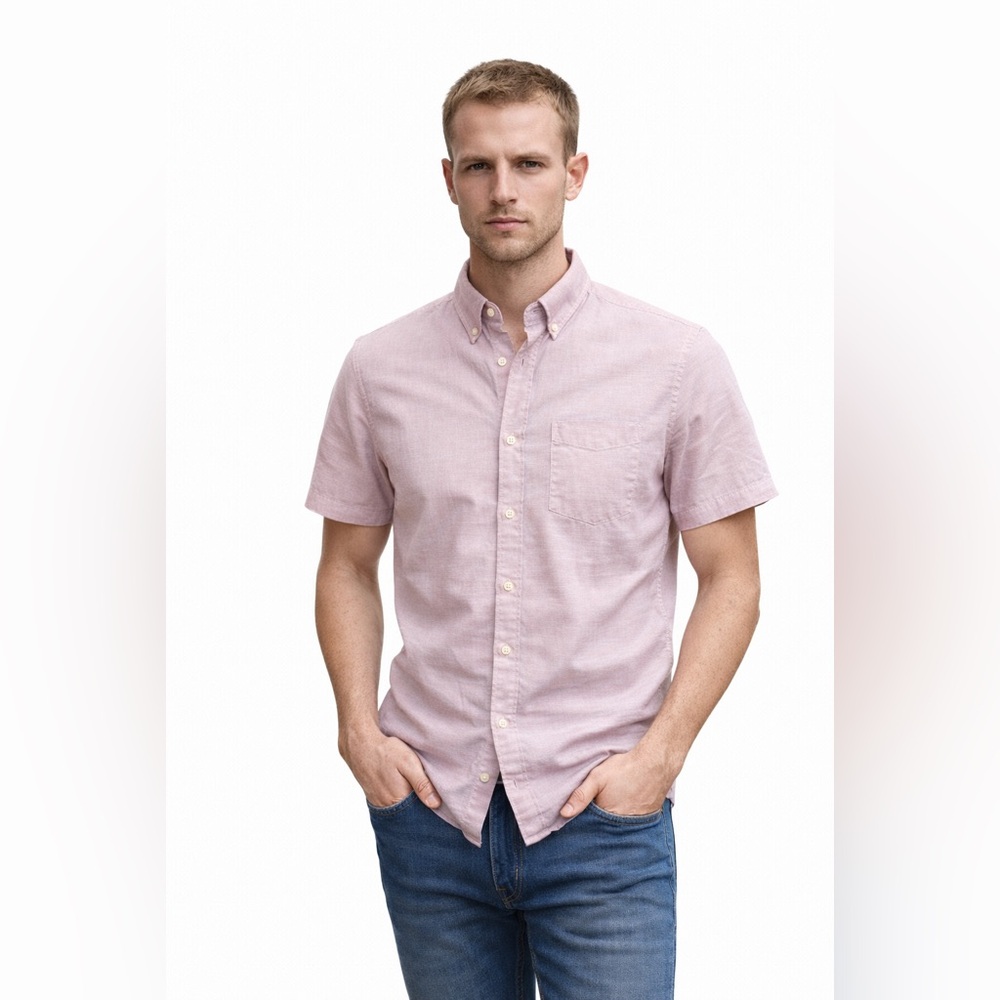 💙 H&M Light Pink Casual Button Down Shirt - 100% cotton